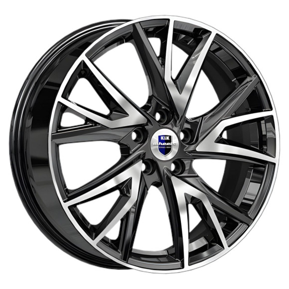 Диски КиК 6.5\R18 5*114.3 ET34 d66.6 Алмаз черный Диски КиК 6.5\R18 5*114.3 ET34 d66.6 Алмаз черный