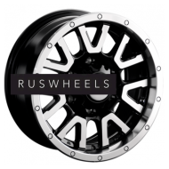 Диски LS 7x15/6x139,7 ET10 D106,1 1288 BKF (конус, Колпак+лого)