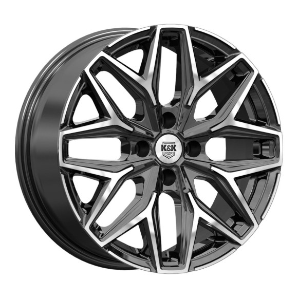 Диски КиК 7,0\R17 5*108 ET33 d60.1 Алмаз черный